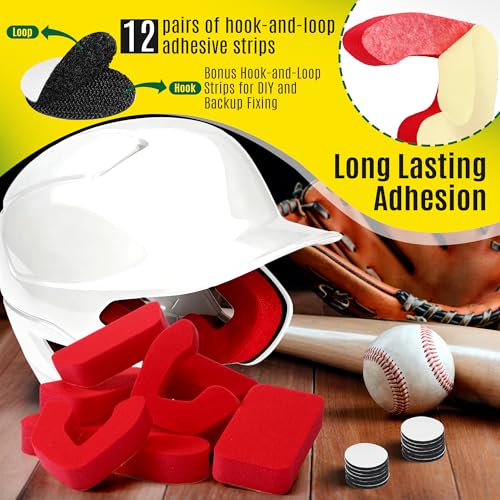 Helmet Padding Kit for Easton Batting and Catcher Helmets - Red / 1