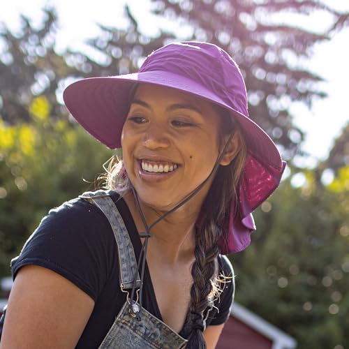 Sunday Afternoons Sundancer Hat - One Size Saltwater Wide Brim Sun Hat with Neck Cape