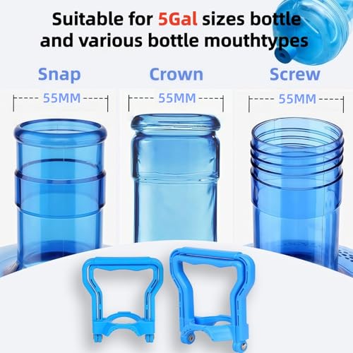 Heavy-Duty 5 Gallon Water Bottle Carrier Set with Ergonomic Handle