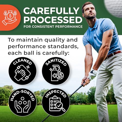 Bulk Used Golf Balls 100 Pack for Practice & Driving Range - Recycled Shag Balls
