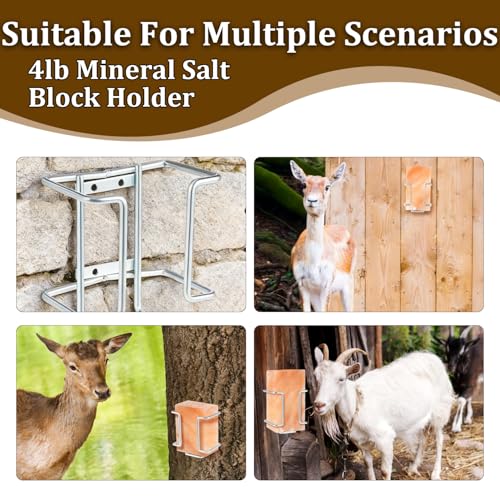 Variation of THIS listing: Salt Block Holder for Deer, Horses & Goats - Silvery