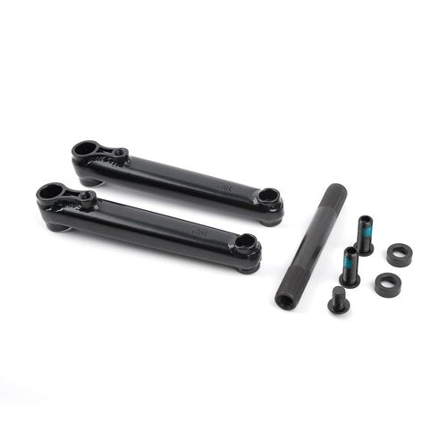 POLSO BMX Bike Crank Arms 170mm, 9/16"(14mm) Axle Diameter 19mm &1 Pair of Bicycle Pedals Suitable for BMX Bikes (BMX Crank)