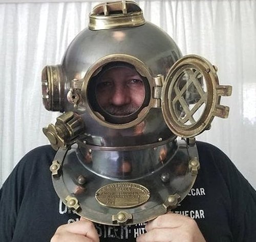 Handmade Nautical Diving Helmet Divers Royal Navy Diving Helmet Black Finish Perfect Nautical Gift for Him ~ Gift Item (Diving Helmet, 12 Inches)