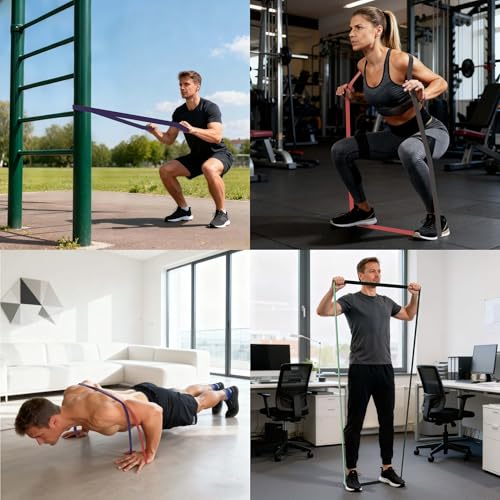 Heavy Resistance Pull Up Assistance Bands 15-125LBS Set for Full-Body Workout
