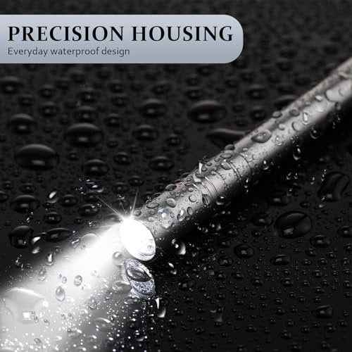 12 Pack LED Penlight Bulk, Pocket Flashlight with Clip, Aluminum Pen Flashlights Mini Pen Light for Nurses Hospital Outdoor Camping Emergency Hiking (Silver Gray)