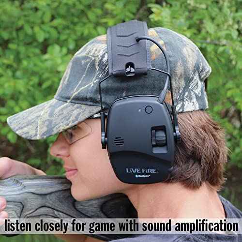 Mack's Live Fire BTX Electronic Shooting Earmuffs with Bluetooth Wireless Technology for Hunting, Tactical, Target, Skeet and Trap Shooting