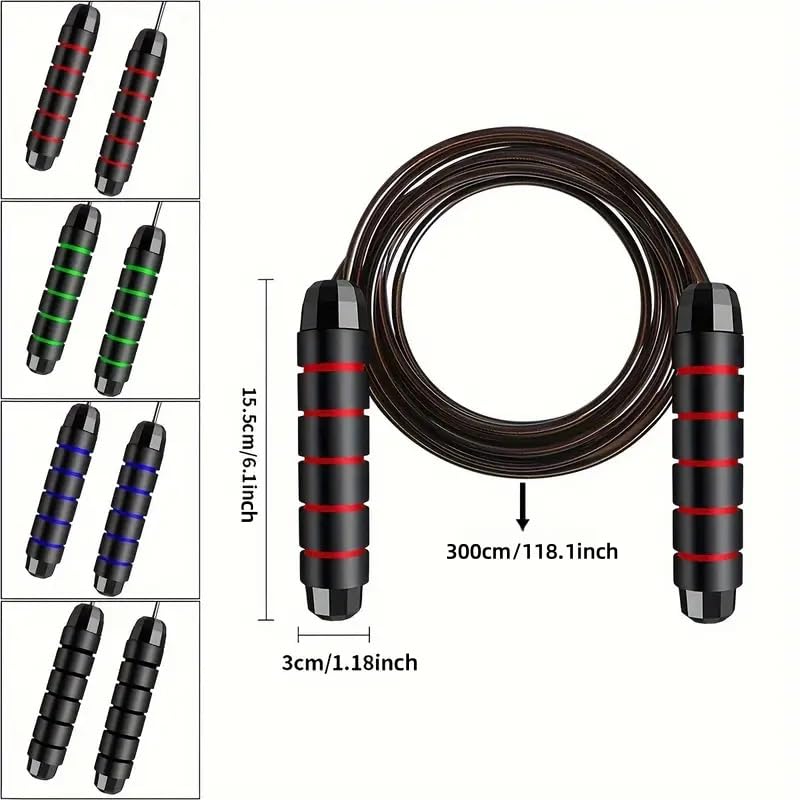 1PC Steel Wire Jump Rope for Fitness and Sports, Black