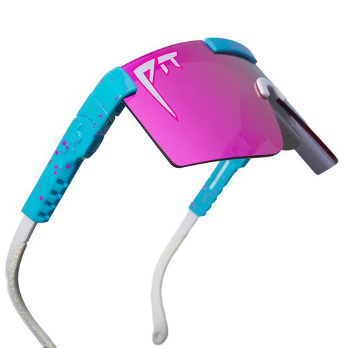 Pit Viper Sunglasses I The Original 2.0 I Regular Fit I HDPV Polarized Lens, Indestructible Frame I Turbo Adjustable for Perfect Fit I Micro Fiber Bag & Retainer Straps I Pink Lens, Light Blue Frame