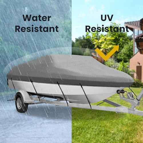 PYLE Boat Cover, Boat, Boat Covers - Universal Fit 10.5¡¯ to 11.5¡¯ ft, Waterproof 600 Denier Canvas, Quick Release Buckle, Double Stitched Seams, Includes Travel Bag for Easy Storage