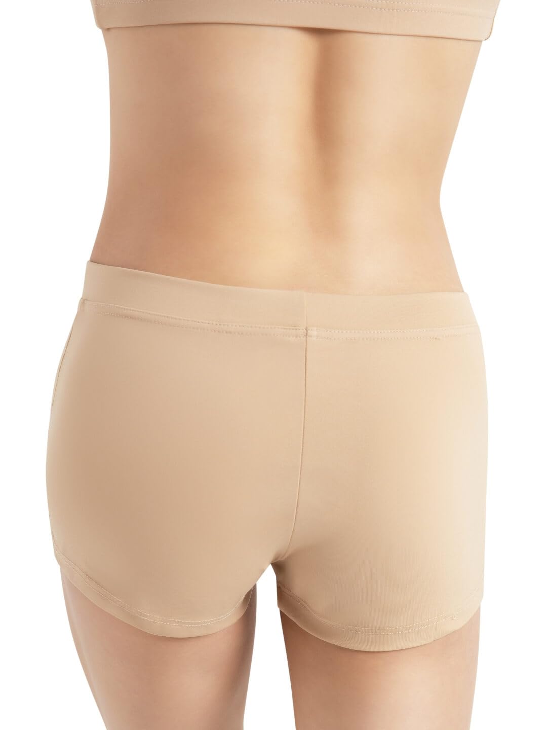 Capezio Womens Boy Cut Low Rise Shorts, Nude, 2X US