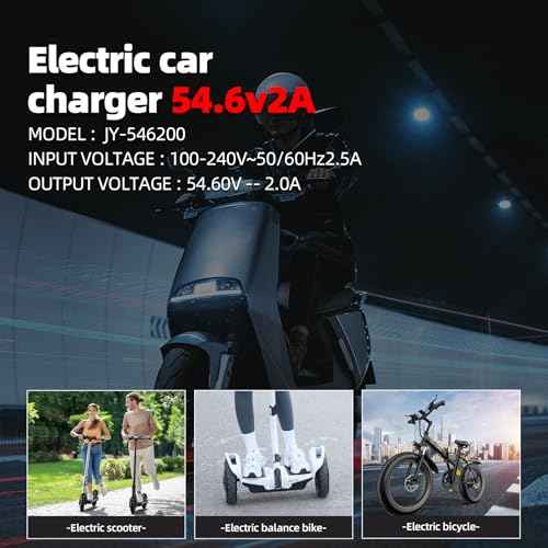 UL Certified 54.6V 2A Fast Electric Bike Charger for 48V Ebike Battery - Compatible with Lectric XP 2.0/3.0, Ecotric City/Beach, Evercross H5/H7