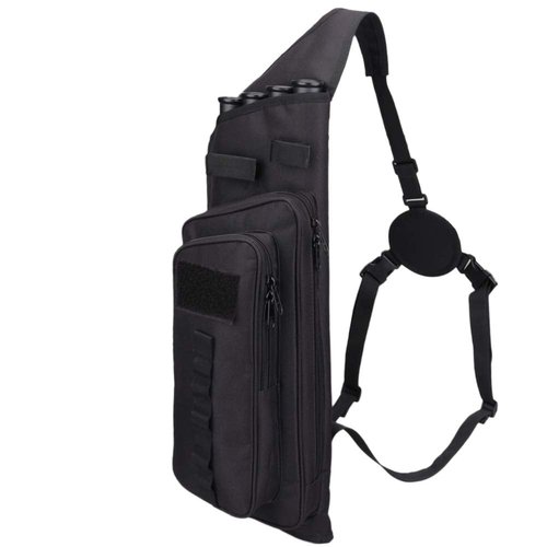 XTACER Multi-Function 4-Tubes Back Field Quiver Training Archery Arrow Quiver for Field Tips Arrows Takedown Bow (Black)