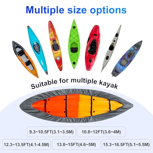 Kayak Cover Waterproof 11.8FT Camouflage UV Resistant Outdoor Storage