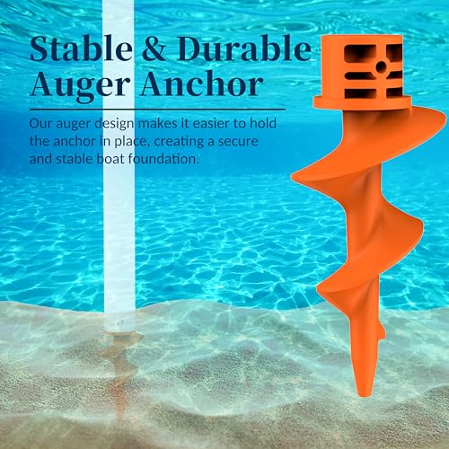 2 Pack Sand Dock Auger Kit for PVC Sandbar Anchors - Fits 1.5" SCH 40 Tubing