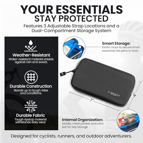 Waterproof Cycling Wallet for Phone, Cards & Passports - Midnight Black