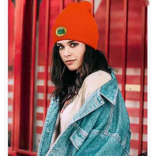 Cute Cartoon TV Parappa The Rapper Frog Beanie Hat Unisex Funny Knitted Beanie Novelty Beanies Knit Hats