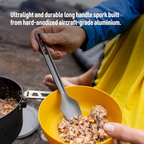 Sea to Summit Ultralight Long Handle Spork - Camping Utensil with Carabiner, Anodized Aluminum