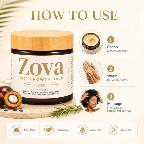 Hair Growth Balm with , Castor & Argan – Scalp Nourishing Treatment for All Hair Types