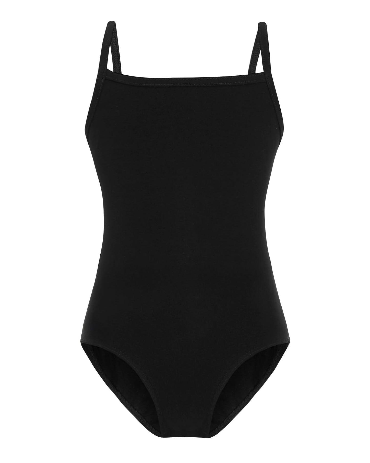 Domusgo Dance Leotard for Girls Camisole Size 6-7 Years Old Black One Piece Sleeveless Ballet Cotton Top