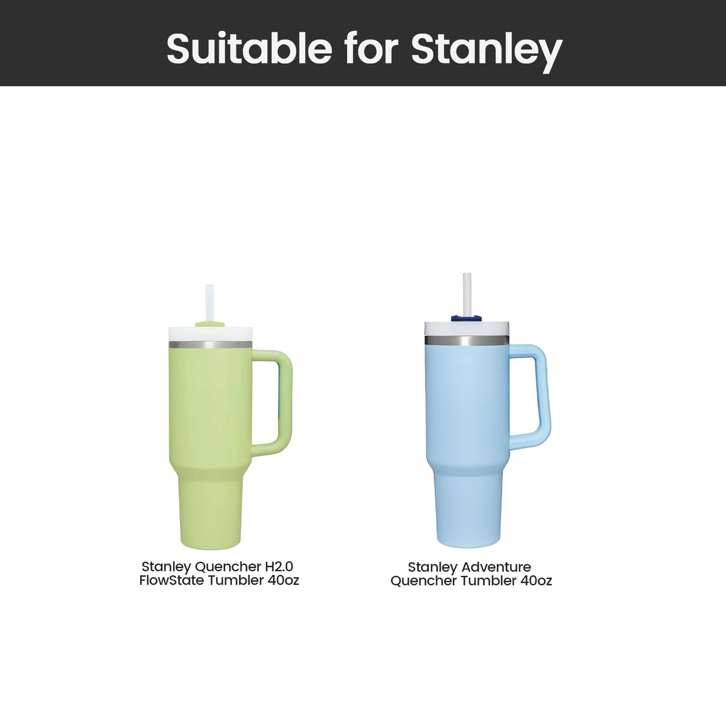 GardTok 40 OZ Silicone Boot Cover for Stanley Cup Accessories,Silicone Water Bottle Sleeve for Stanley Quencher H2.0 and Quencher Adventure Tumbler Cup (40oz, Black)