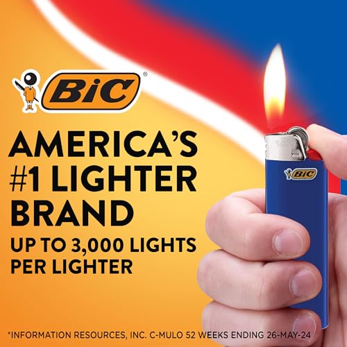 BIC Maxi Pocket Lighter, Special Edition Counterculture Series, 8 Count Pack of Lighters