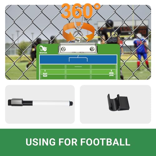 Football Clipboard for Coaches - Dry Erase, Full-Color, Double-Sided