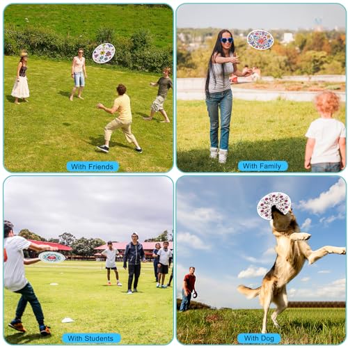 108PCS White Foldable Flying Disc Fans Bulk with Pouch - Collapsible Hand Toy for Kids