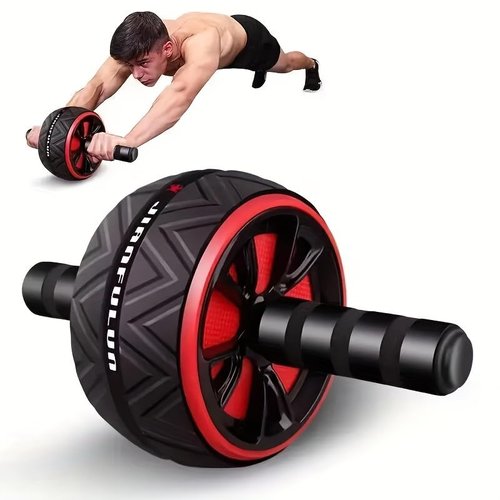 Ab Roller Wheel - Core & Chest Muscle Training Wheel, Abs Workout Equipment, Fitness Equipment for Home Gym, Wider Ab Machine with Knee Pad Accessories (Black)