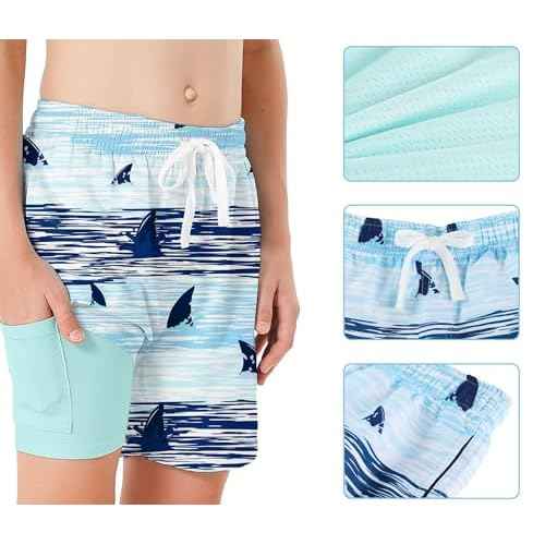 westwolf Boys Swim Trunks Compression Liner Bathing Suit Quick Dry Swimsuit 5-18T