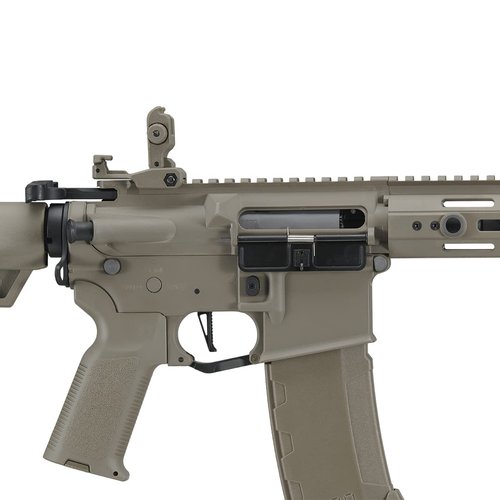 Lancer Tactical Gen 3 Lightweight Durable Polymer M4 Airsoft MLOK AEG w/High Speed Mid Cap with Programmable Fast Trigger (ETU & MOSFET)