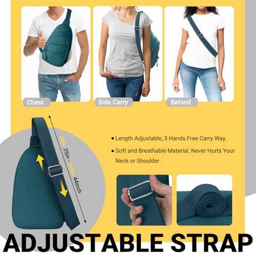 Crossbody Bags for Women, Sling Bag for Men, Small Hiking Backpack Anti Theft Lightweight for Outdoors Travel £¨M, Teal Blue£©