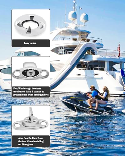 Marine Grade Brass Twist Lock Fasteners for Boats and RVs - 10 Pack