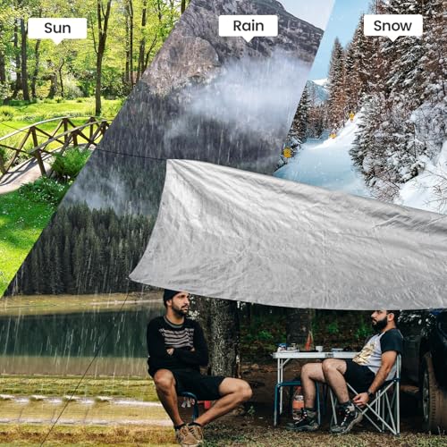 Heavy Duty Waterproof Tarp Cover - Blue 16x20 ft, 5.5 Mil UV Resistant