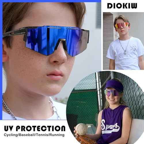 Polarized Kids Sunglasses Youth Softball Cycling Sports Sun Glasses Boys Girls UV400 Protection Goggles
