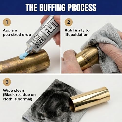 Flitz Metal Polish Paste 1lb for Chrome, Stainless Steel & Aluminum - Solid Metal Cleaner