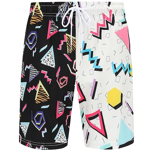 Mens Hawaiian Shirts and Shorts Set with Bucket Hat - Color 12, 3X-Large