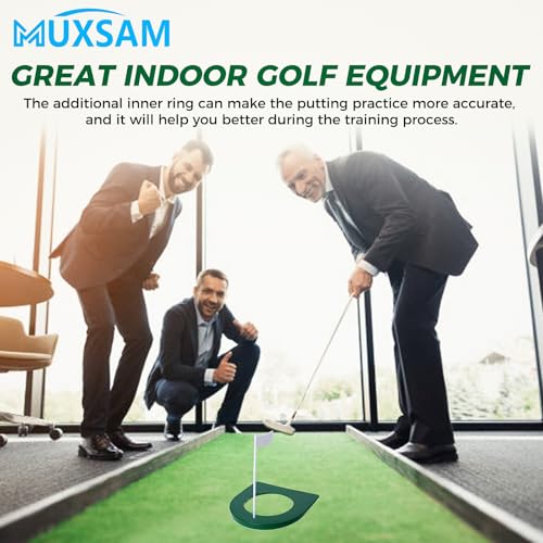 Golf Putting Cup with Flag 2Pcs Set - Indoor & Outdoor Practice Holes for Kids & Adults