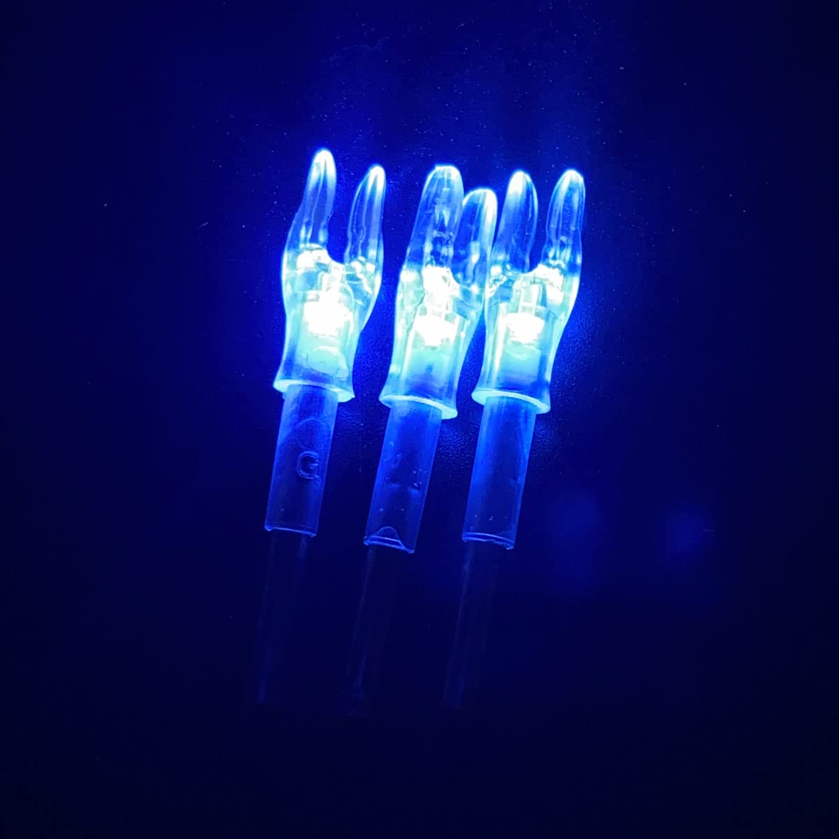 KEAUP G/4.2mm Lighted Nocks for Arrows with .165".204" Inside Diameter 3PCS with X Bushings,Screwdriver Included (Blue)