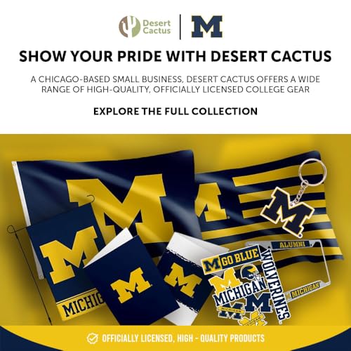 Yellow University of Michigan Embroidered Baseball Hat - Desert Cactus