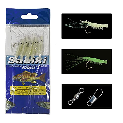 Sabiki Rigs Set 20-Pack Luminous Bait Fishing Rigs with Sharp Hooks for Saltwater & Surf Fishing - Variation of THIS listing