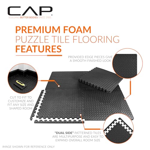 CAP Barbell Exercise Puzzle Mats Packs Tiles 24"x24" | Multiple Options