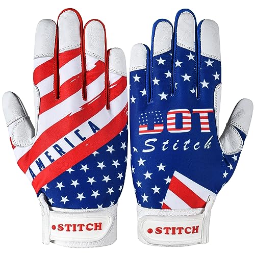 Adult Medium American Flag Batting Gloves Baseball & Softball Gloves Men Youth Unisex