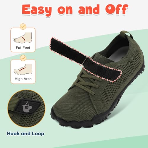 LeIsfIt Kids Girls Boys Shoes Wide Barefoot Shoes Kids Anti-Slip Sneakers Lightweight Hiking Sneakers for Toddler Little Big Kid