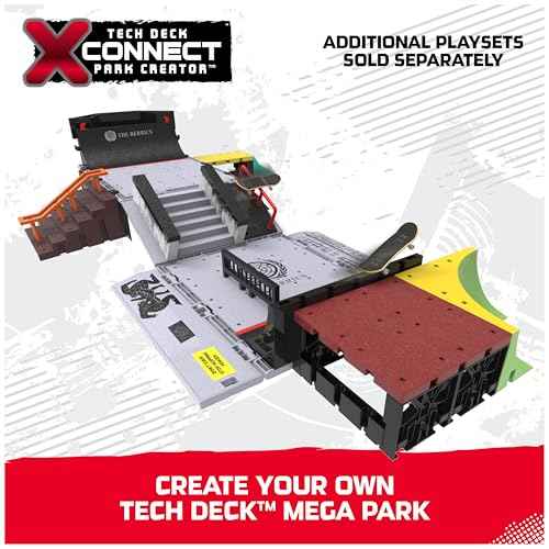Tech Deck, Primitive X-Connect Skate Park, Customizable and Buildable Ramp Set with Exclusive Fingerboard, Kids Toy for Ages 6 and up