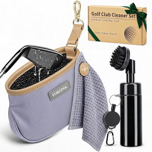YOREPEK 3-in-1 Golf Club Cleaning Kit - Gary Variation with Brush & Towel