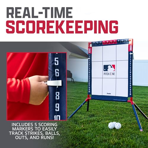 Baseball Pitching Target with Strike Zone & Scorekeeper - Kids Backyard Baseball Game