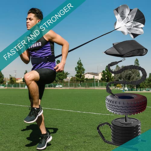 Weighted Sled Pulling Strap Set - 2 Pack for Strength Speed Agility Training