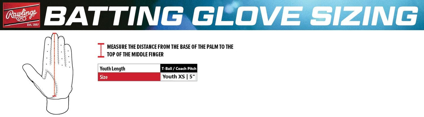 Rawlings | REMIX Batting Glove | Youth T-Ball/Small | Black