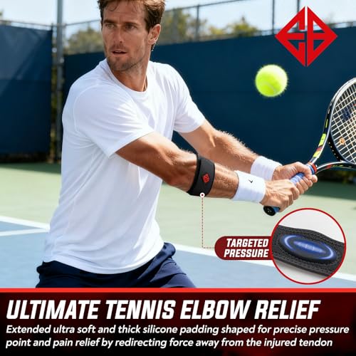 Tennis Elbow Brace XL Silicone Pad Non-Slip Support for Pain Relief - Variation 1