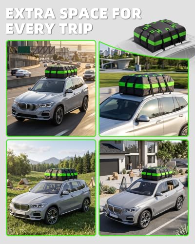 Panoyu Waterproof Rooftop Cargo Carrier Bag 21 Cu Ft for SUVs & Vans